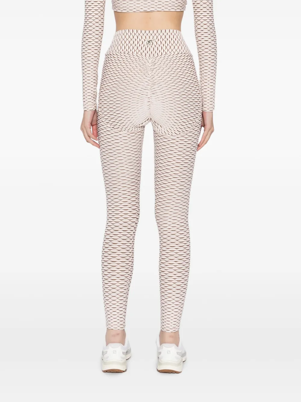 Tessitura Body Couture Fully Pleated Leggings In Neutral
