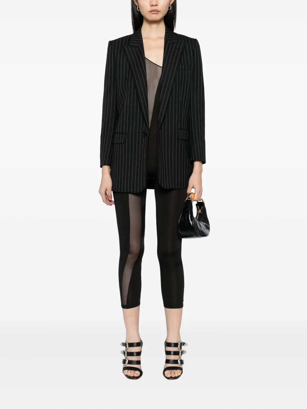 Tessitura Body Couture Split jumpsuit - Zwart