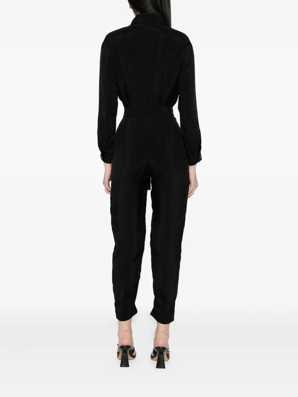 Tessitura Body Couture Cupro Jumpsuit In Black