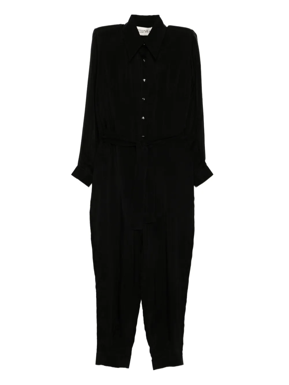 Tessitura Body Couture Cupro Jumpsuit In Black