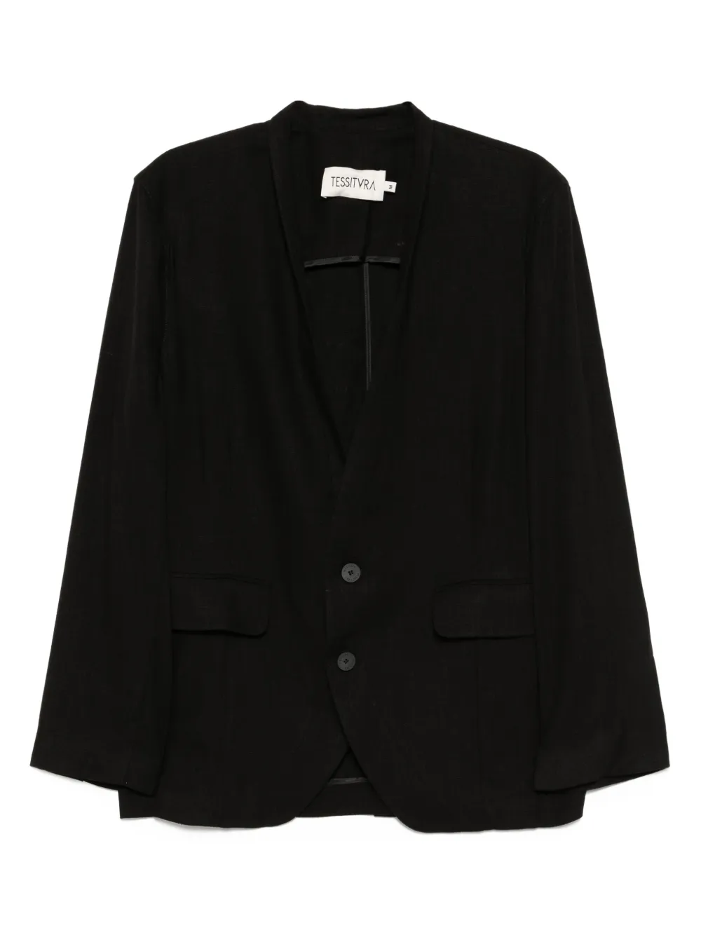 Tessitura Body Couture Minimal Blazer In Black
