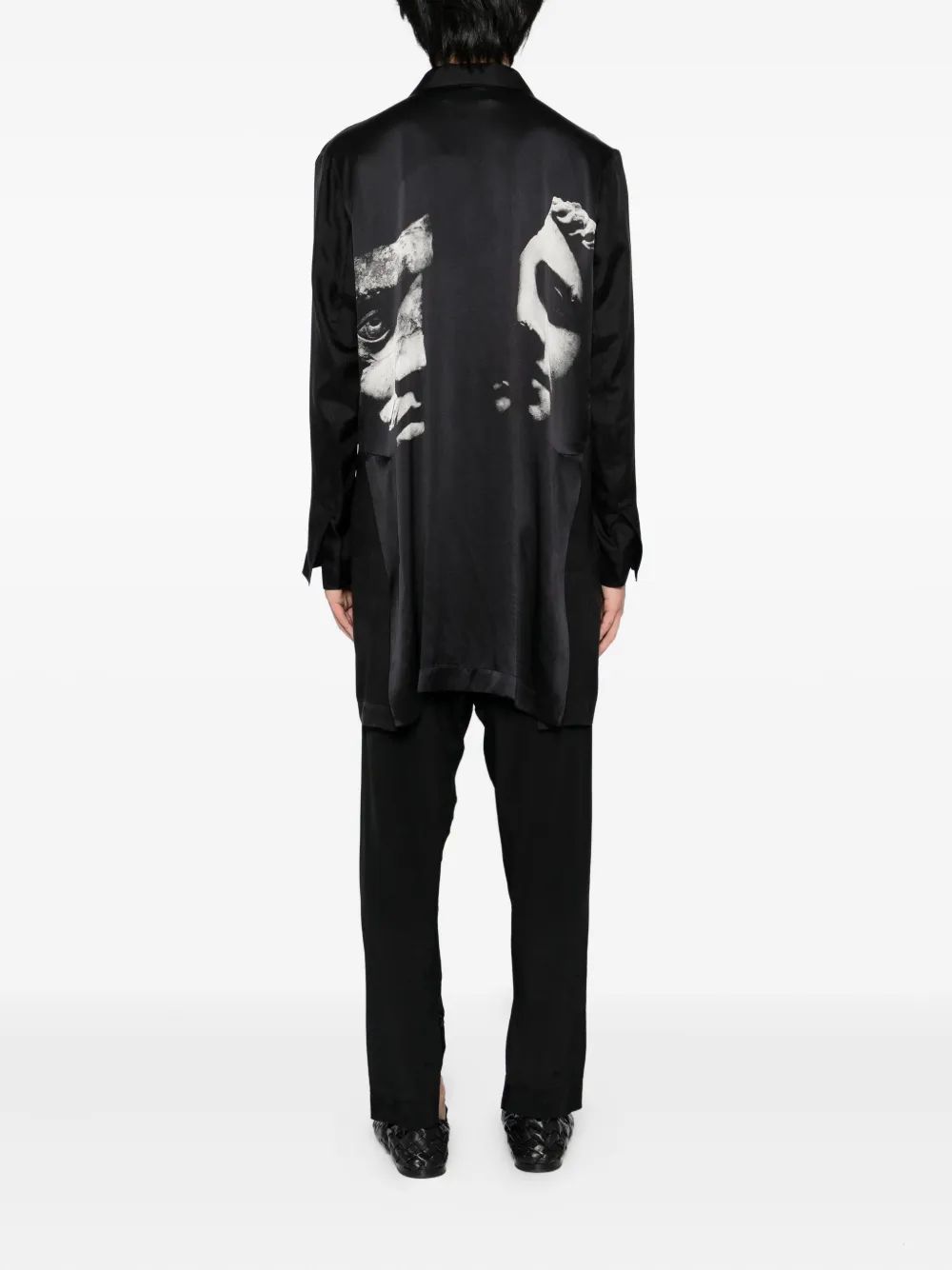 Tessitura Body Couture sculpture-print silk coat | Single Breasted Coats | Image 2
