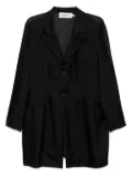 Tessitura Body Couture sculpture-print silk coat - Black