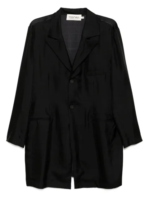 Tessitura Body Couture sculpture-print silk coat