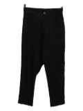 Tessitura Body Couture drop-crotch linen trousers - Black