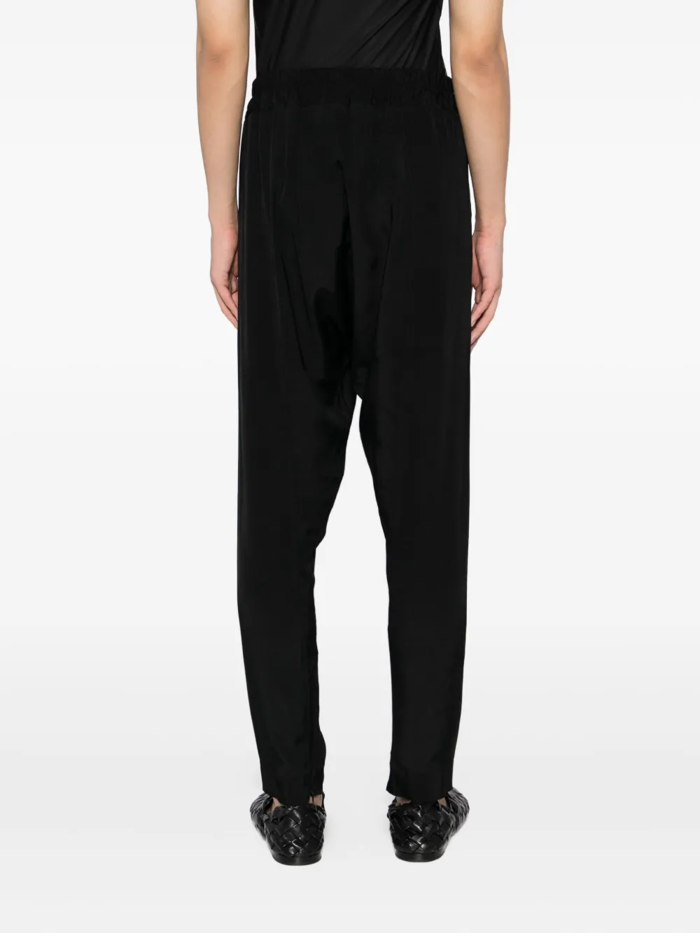 Tessitura Body Couture Viscose Trousers In Black