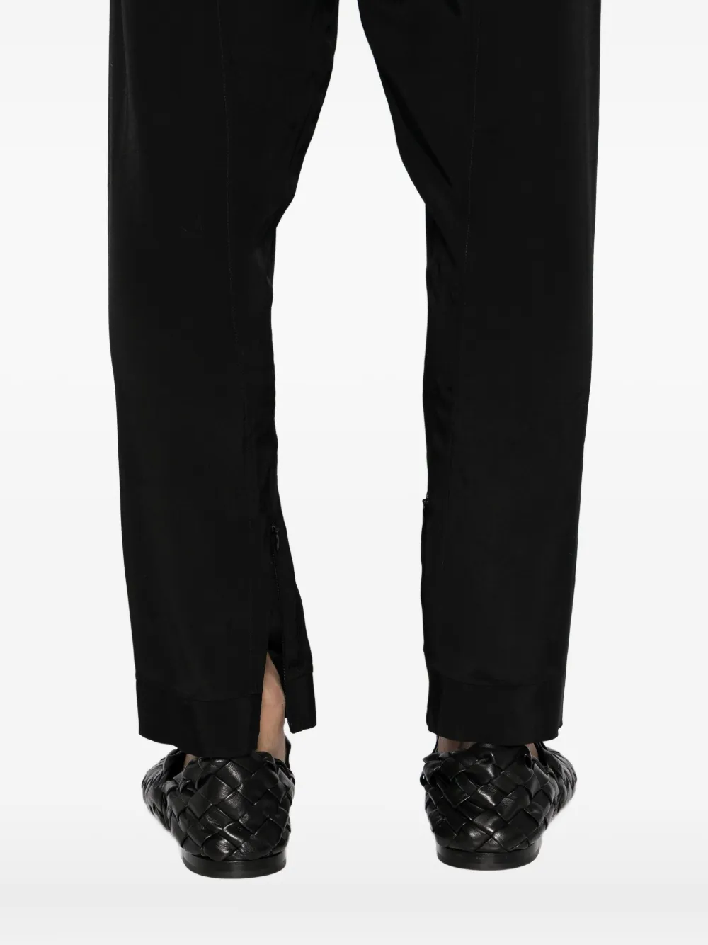 Tessitura Body Couture Viscose Trousers In Black