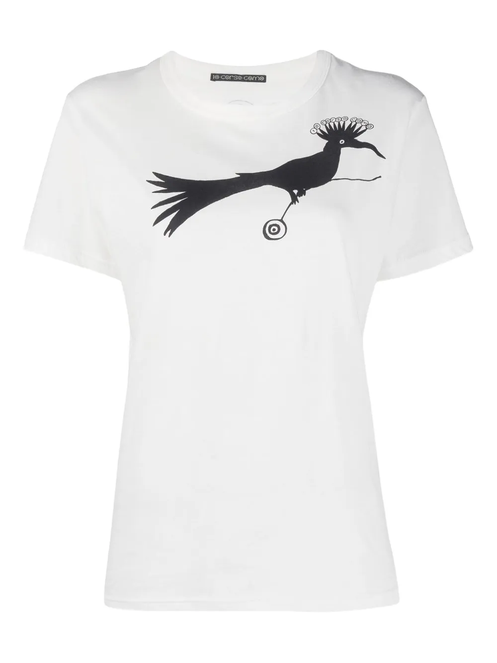 10 CORSO COMO bird-print cotton t-shirt Wit