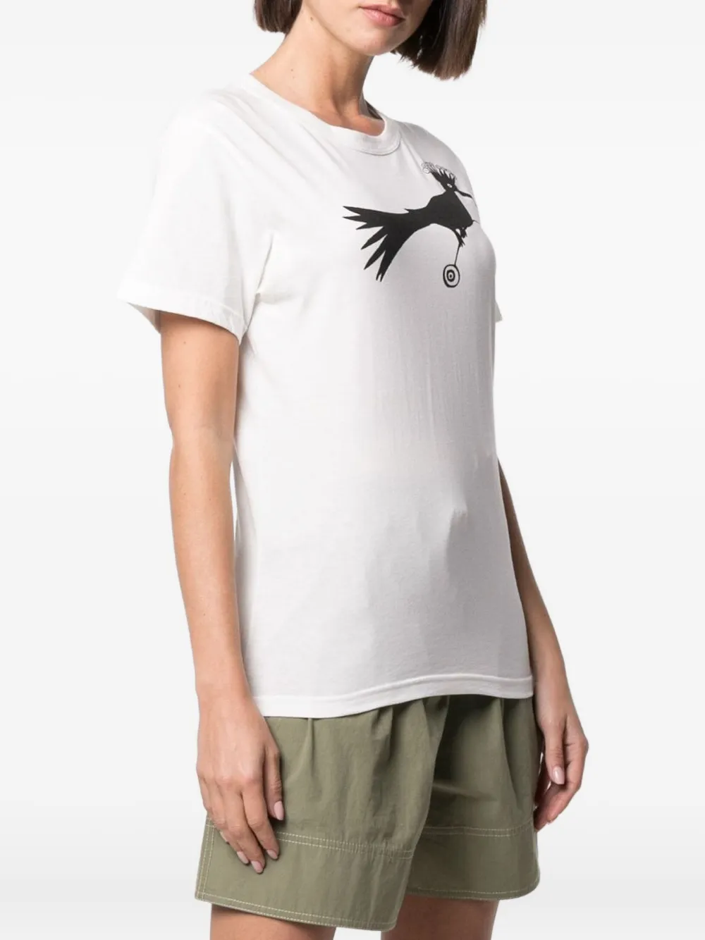 10 CORSO COMO bird-print cotton t-shirt Wit