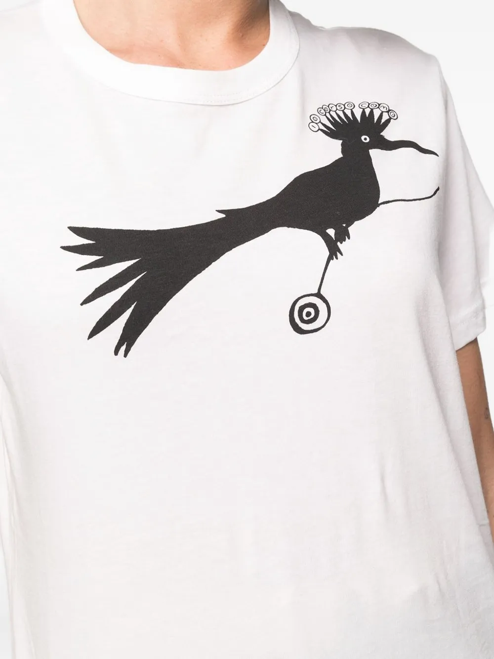 10 CORSO COMO bird-print cotton t-shirt Wit