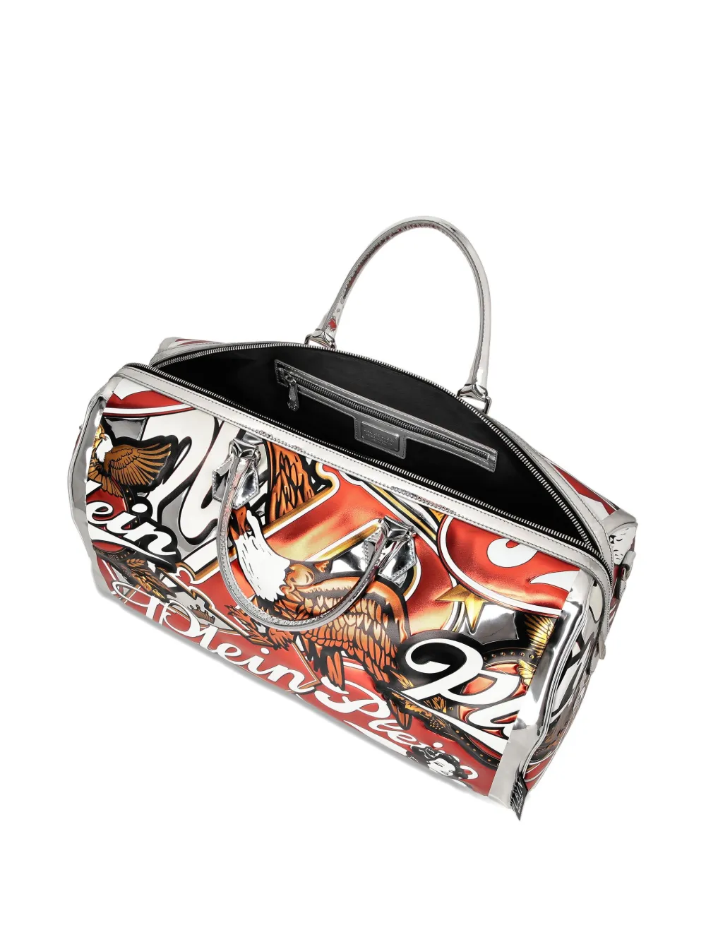 Philipp Plein Reistas met adelaarprint en handgreep Veelkleurig