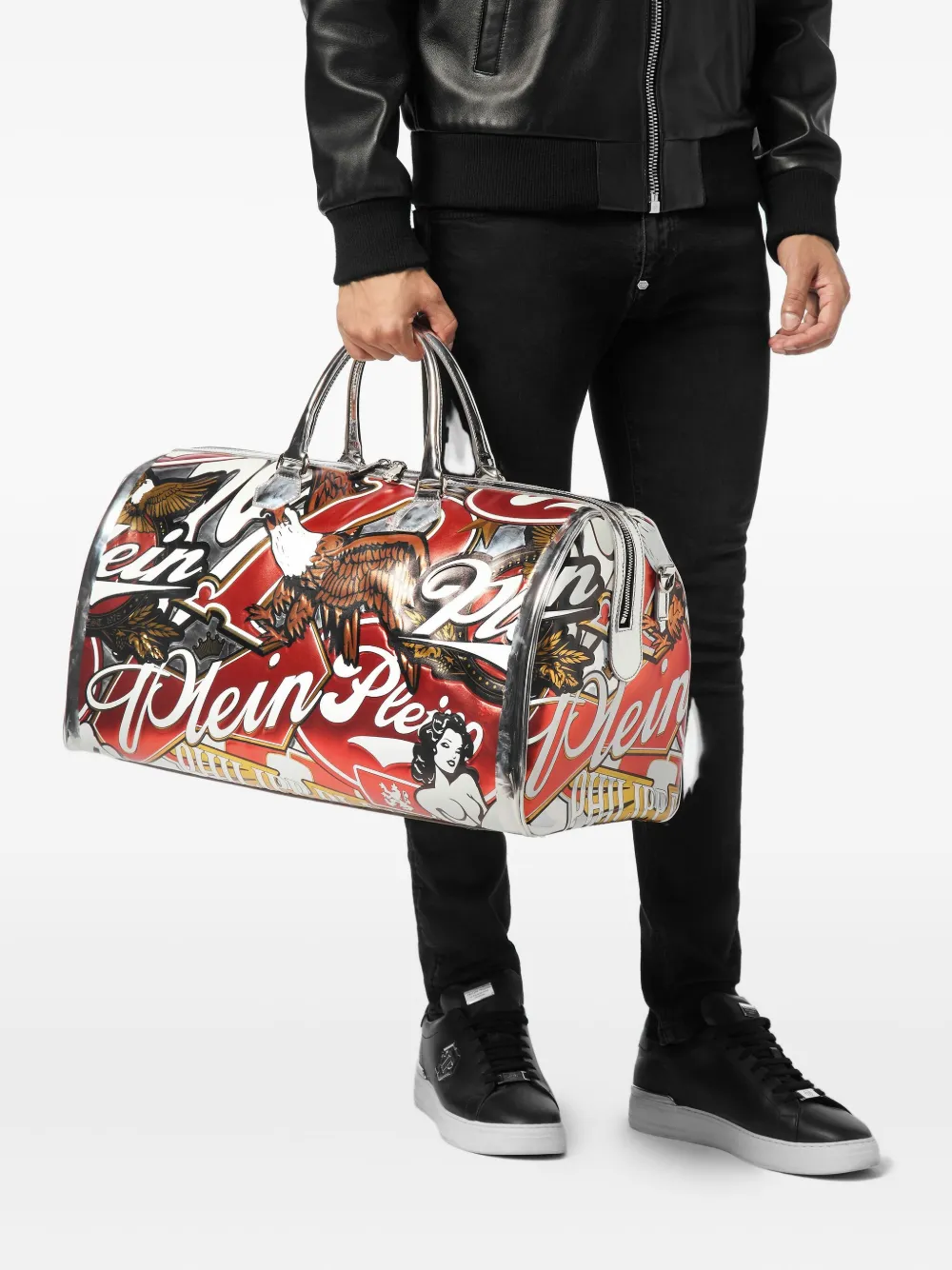 Philipp Plein eagle-print top-handle holdall | Image 2