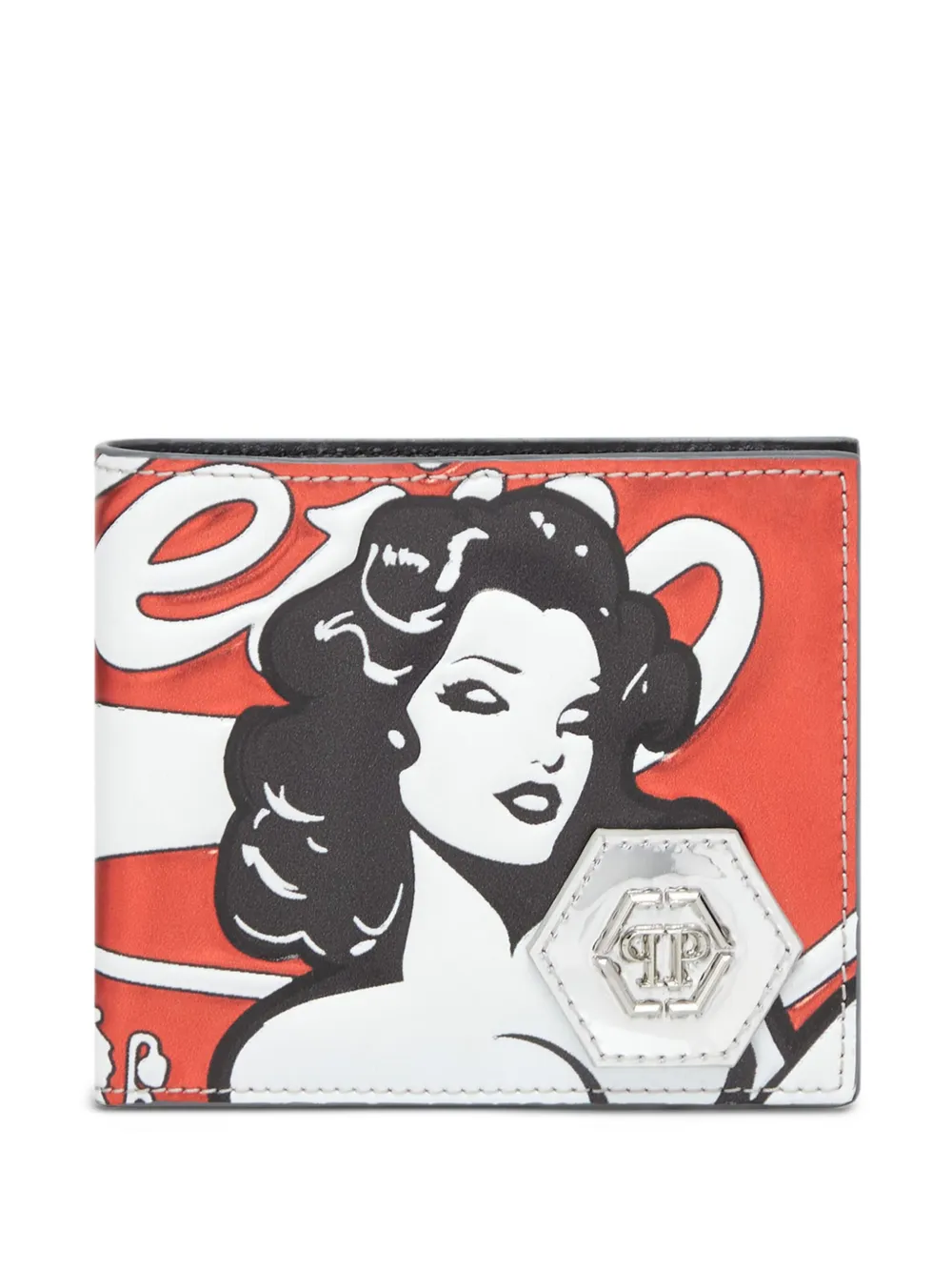 Philipp Plein Embossed-motif Wallet In Black