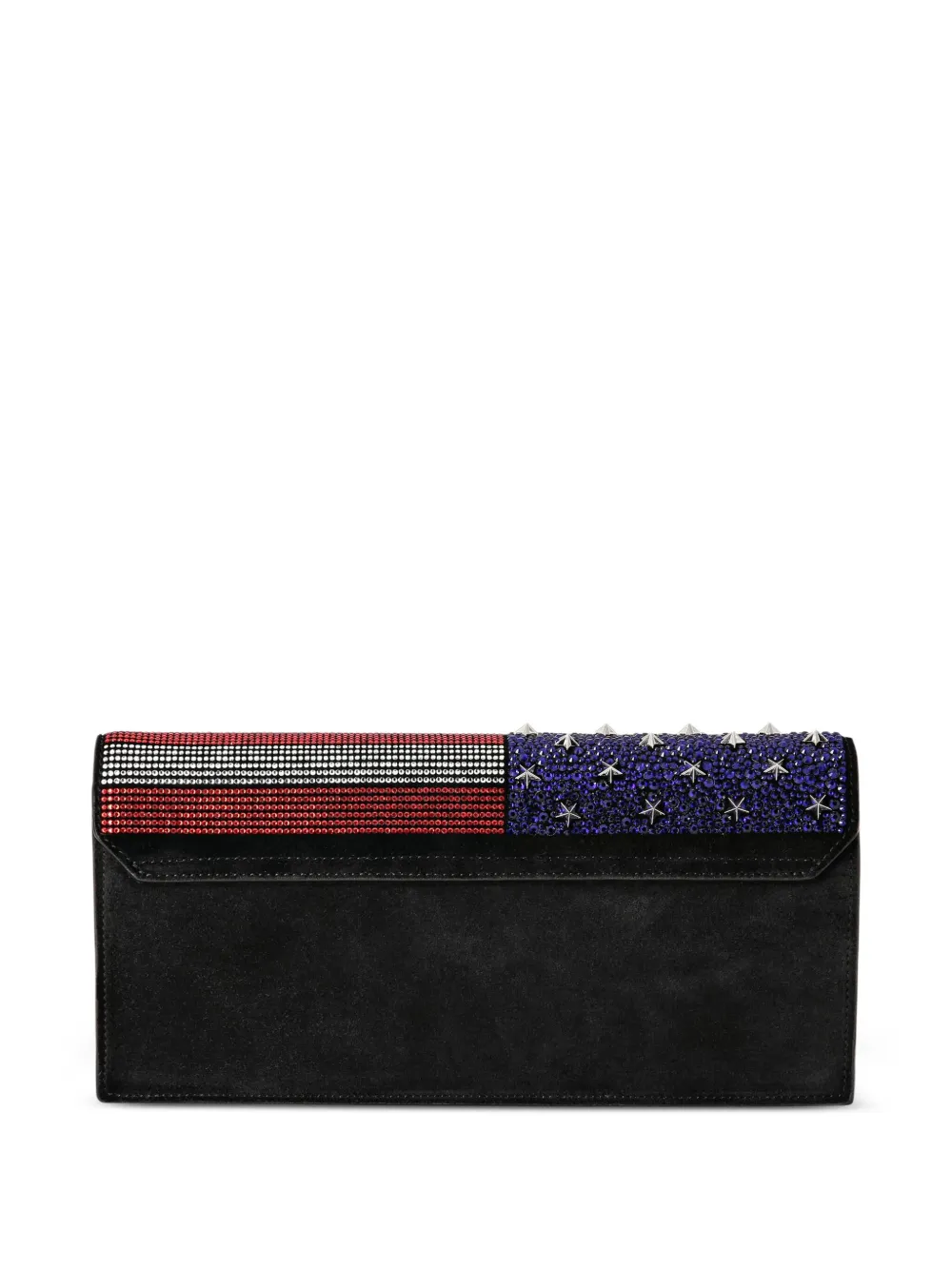 Philipp Plein US Flag clutch met stras - Veelkleurig