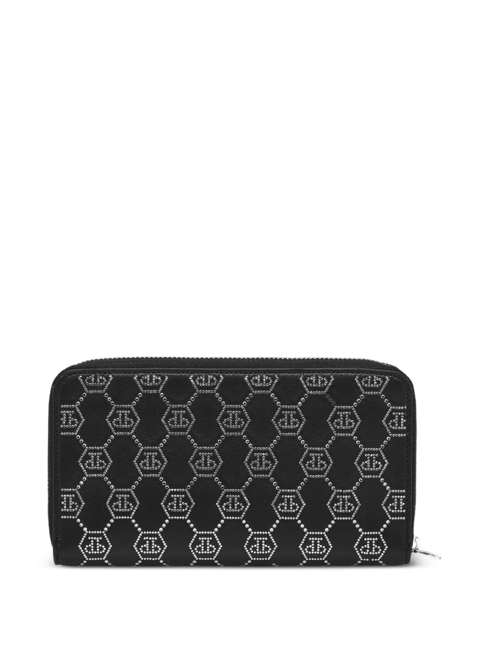 Philipp Plein Portemonnee met monogram en studs - Zwart