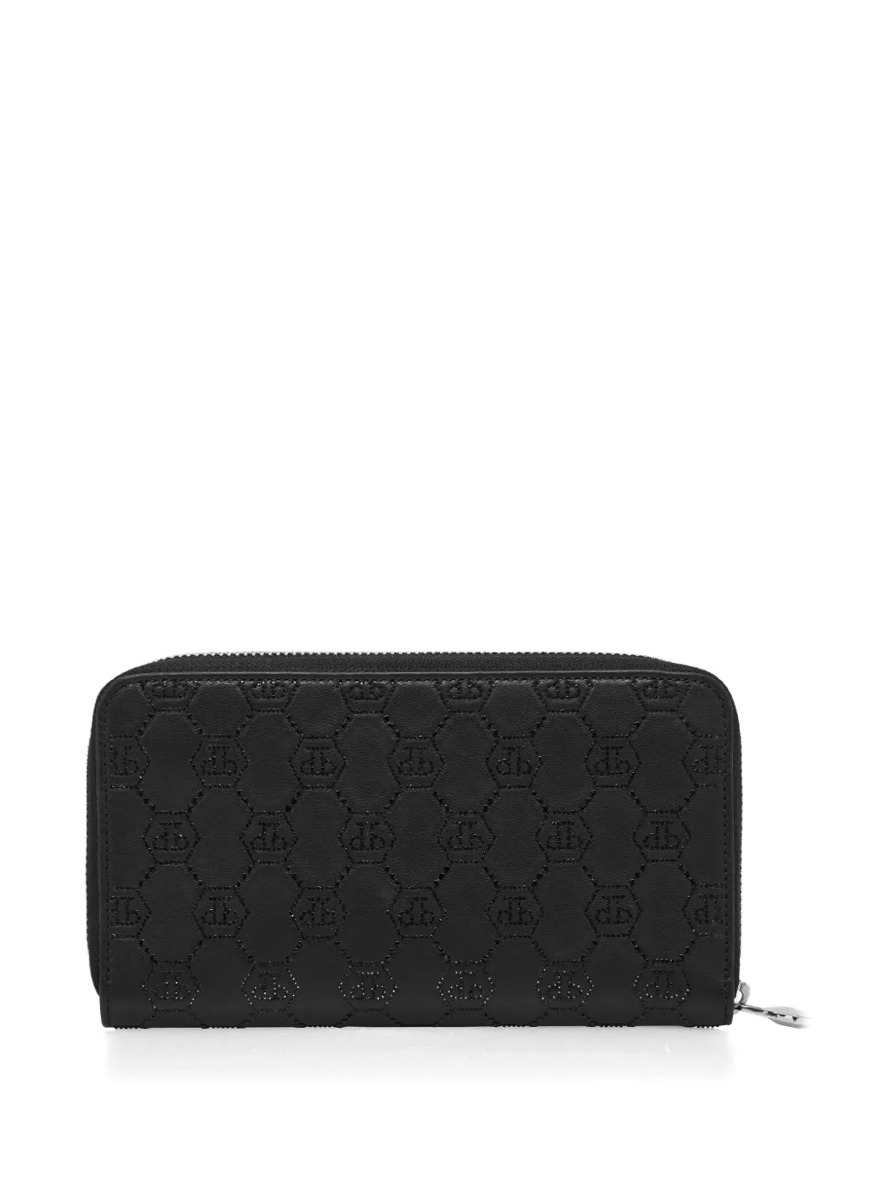 Philipp Plein Portemonnee met monogramprint - Zwart