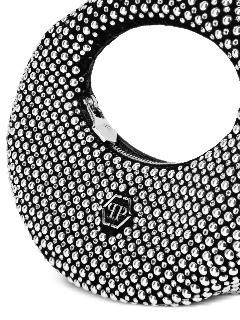 Philipp Plein Oval shopper verfraaid met studs Zwart