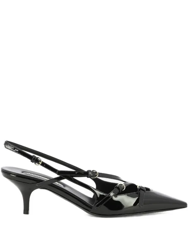 【関税&送料込】Miu Miu Black Canvas And Leather Pumps Canvas leather-lined Mary Jane pumps in black - Miu Miu
