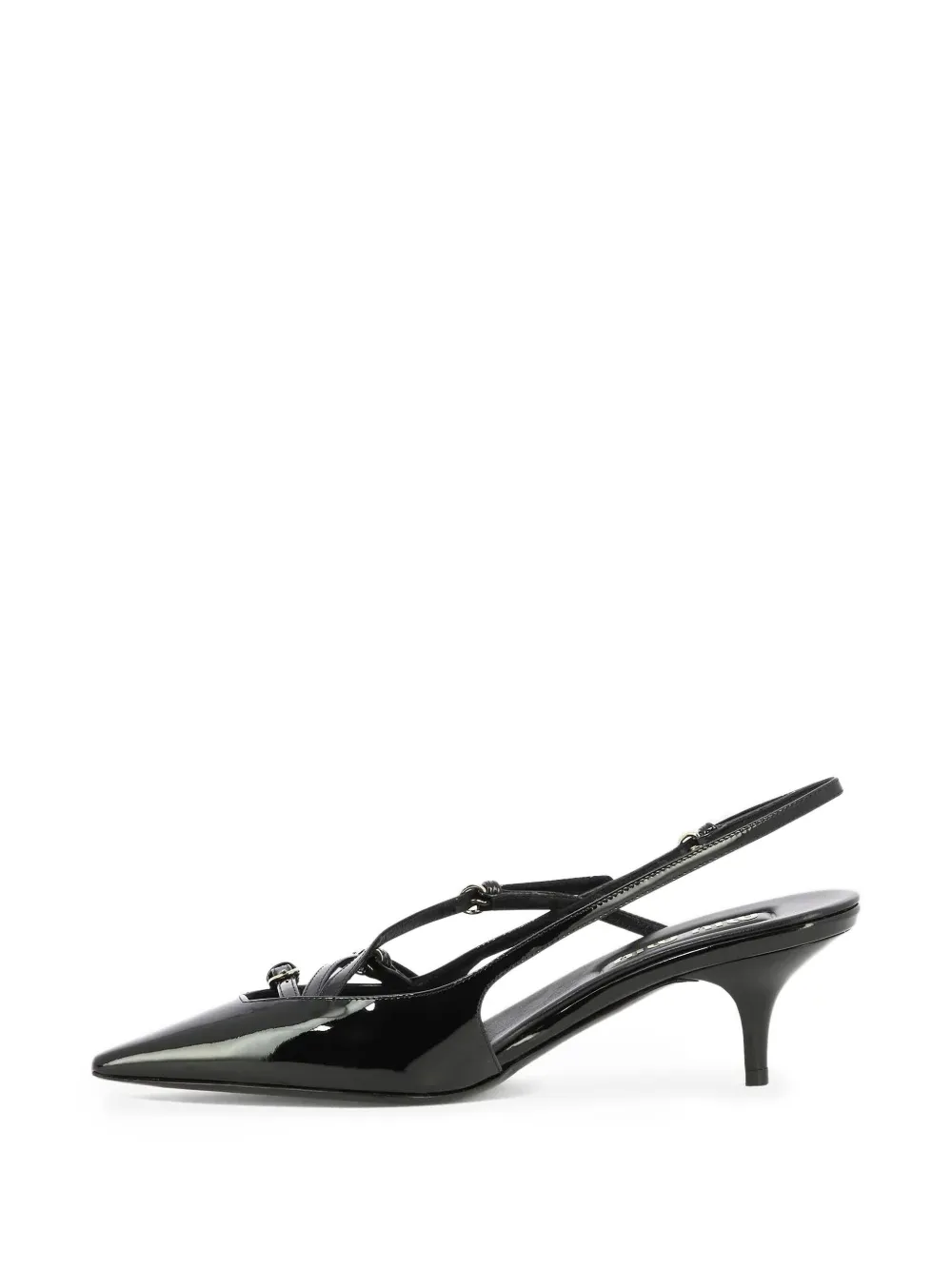 Miu Miu 45mm patent-leather Slingback Pumps | Black | FARFETCH