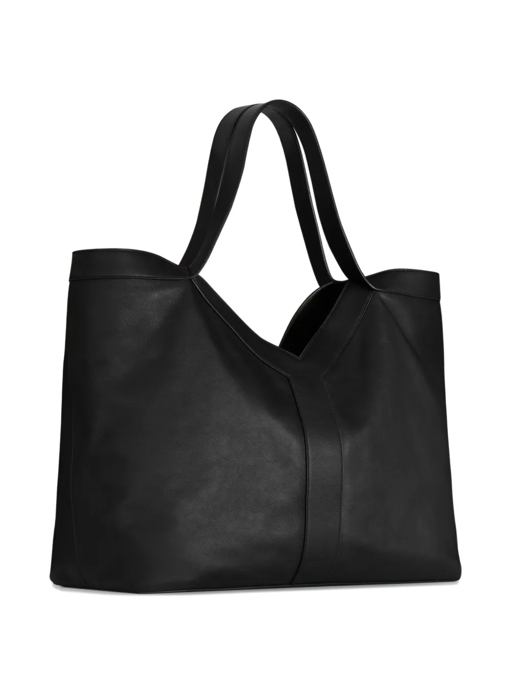 Saint Laurent Grote Y leren shopper Zwart