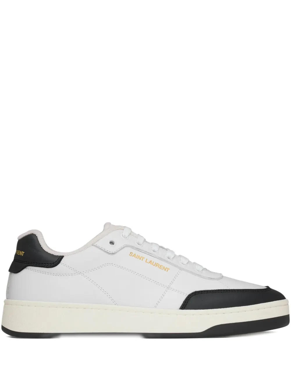 Saint Laurent SL 61 leather panelled sneakers White