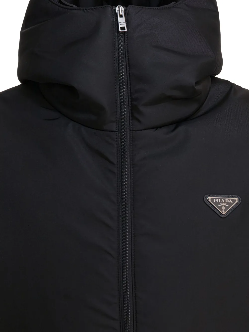 Prada Donsjack met triangel-logo Zwart