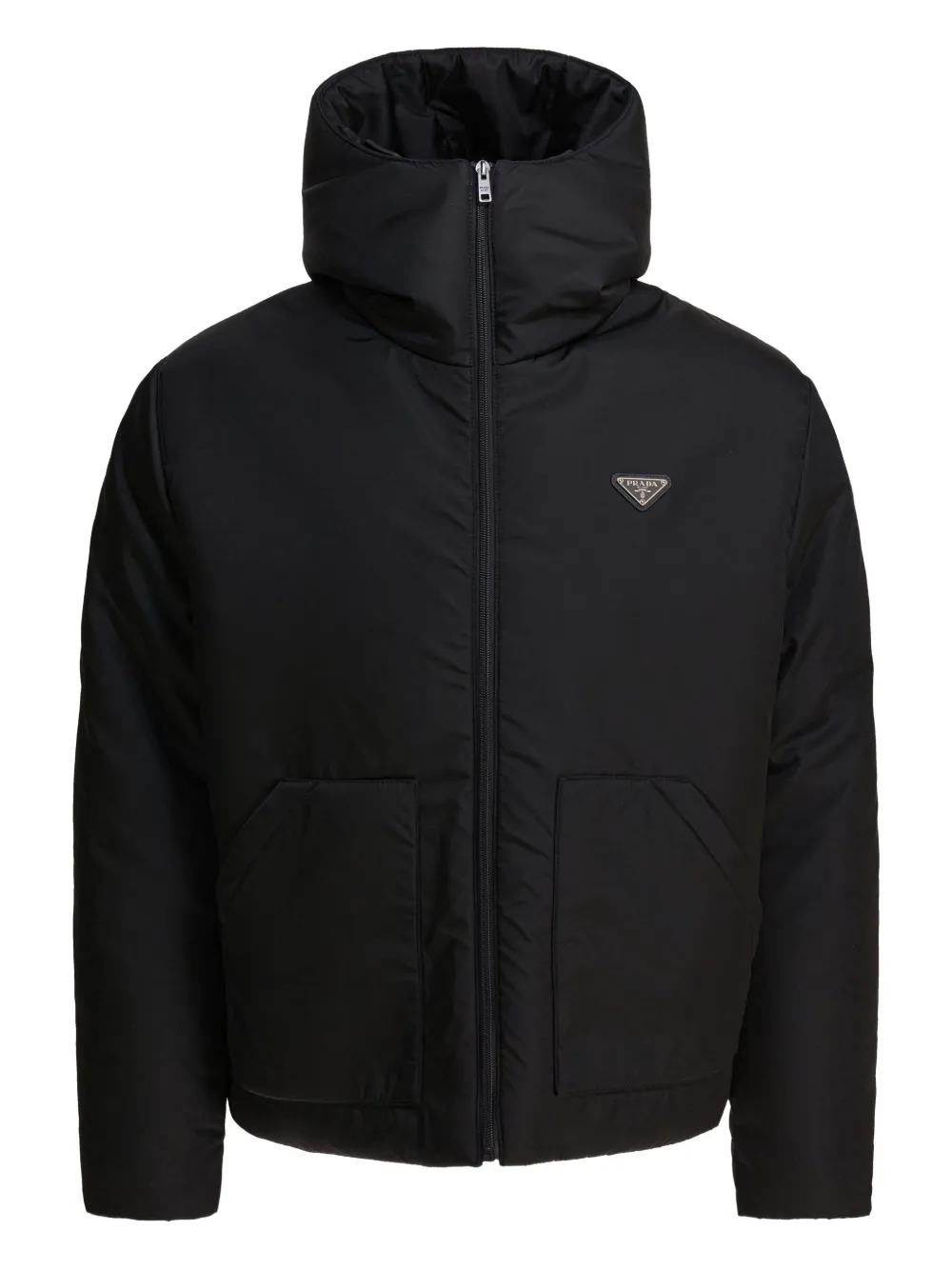 Prada Donsjack met triangel-logo Zwart