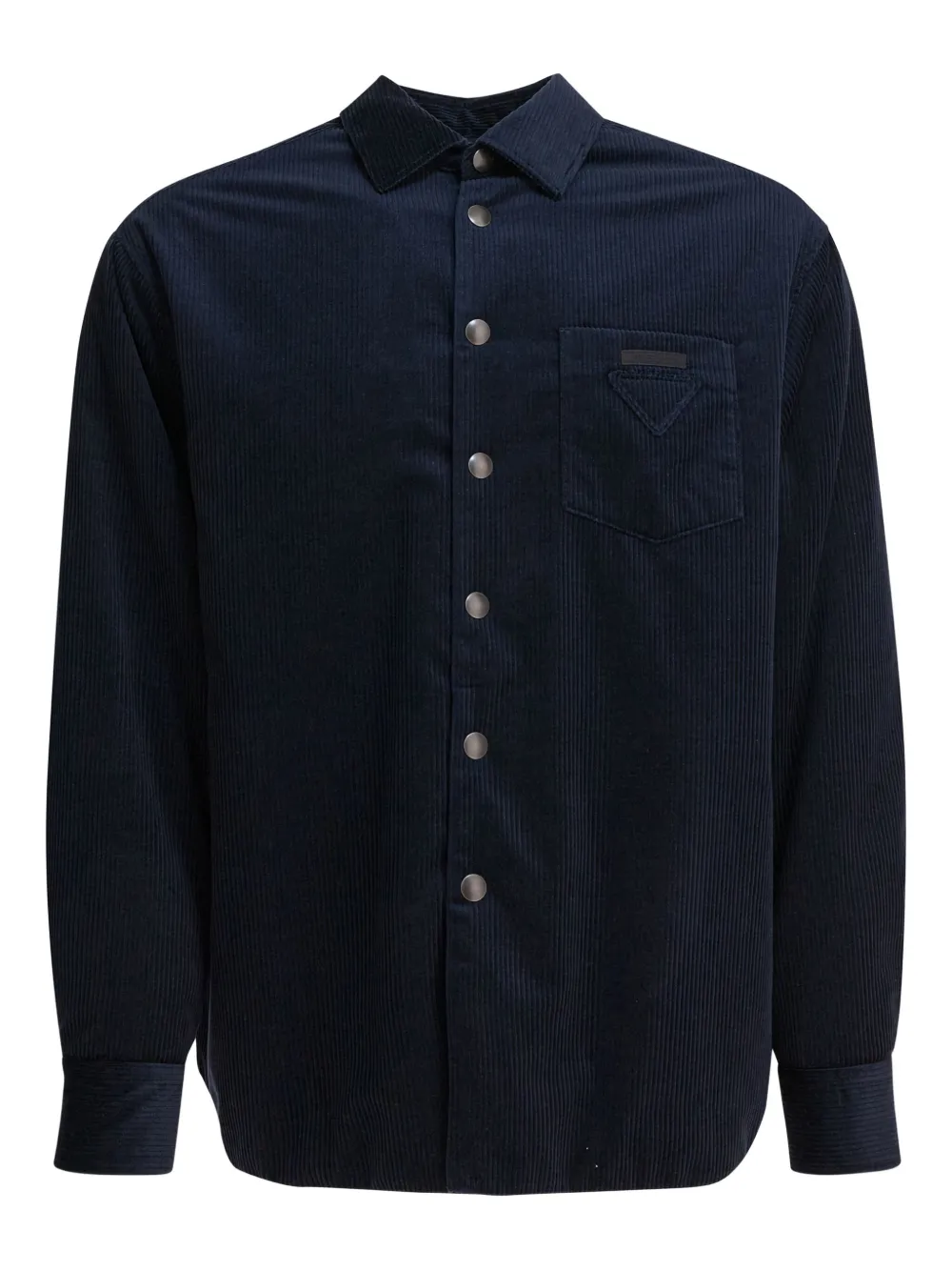 Prada Ribfluwelen overhemd Blauw
