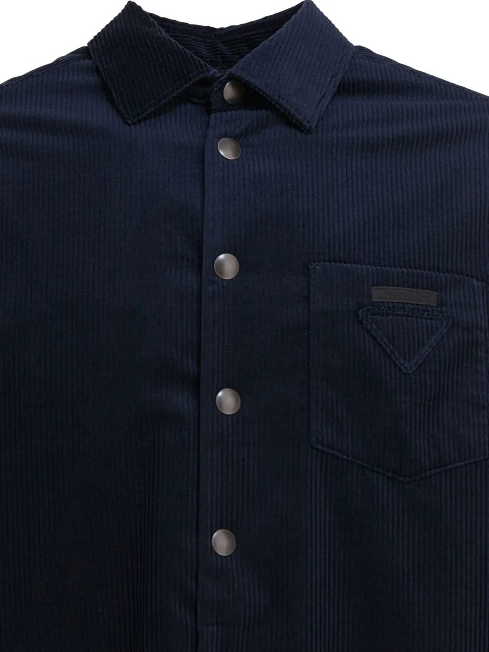 Prada Ribfluwelen overhemd Blauw