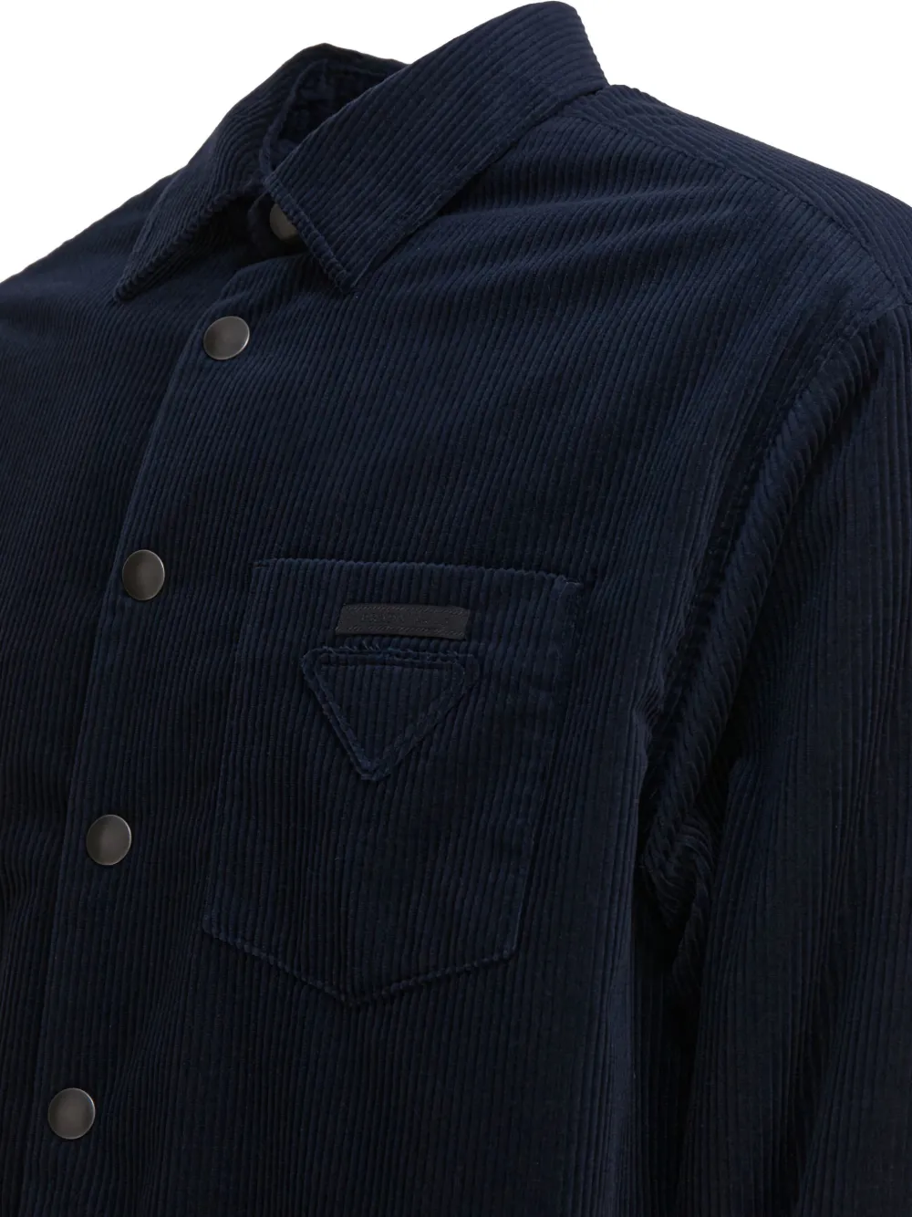 Prada Ribfluwelen overhemd Blauw
