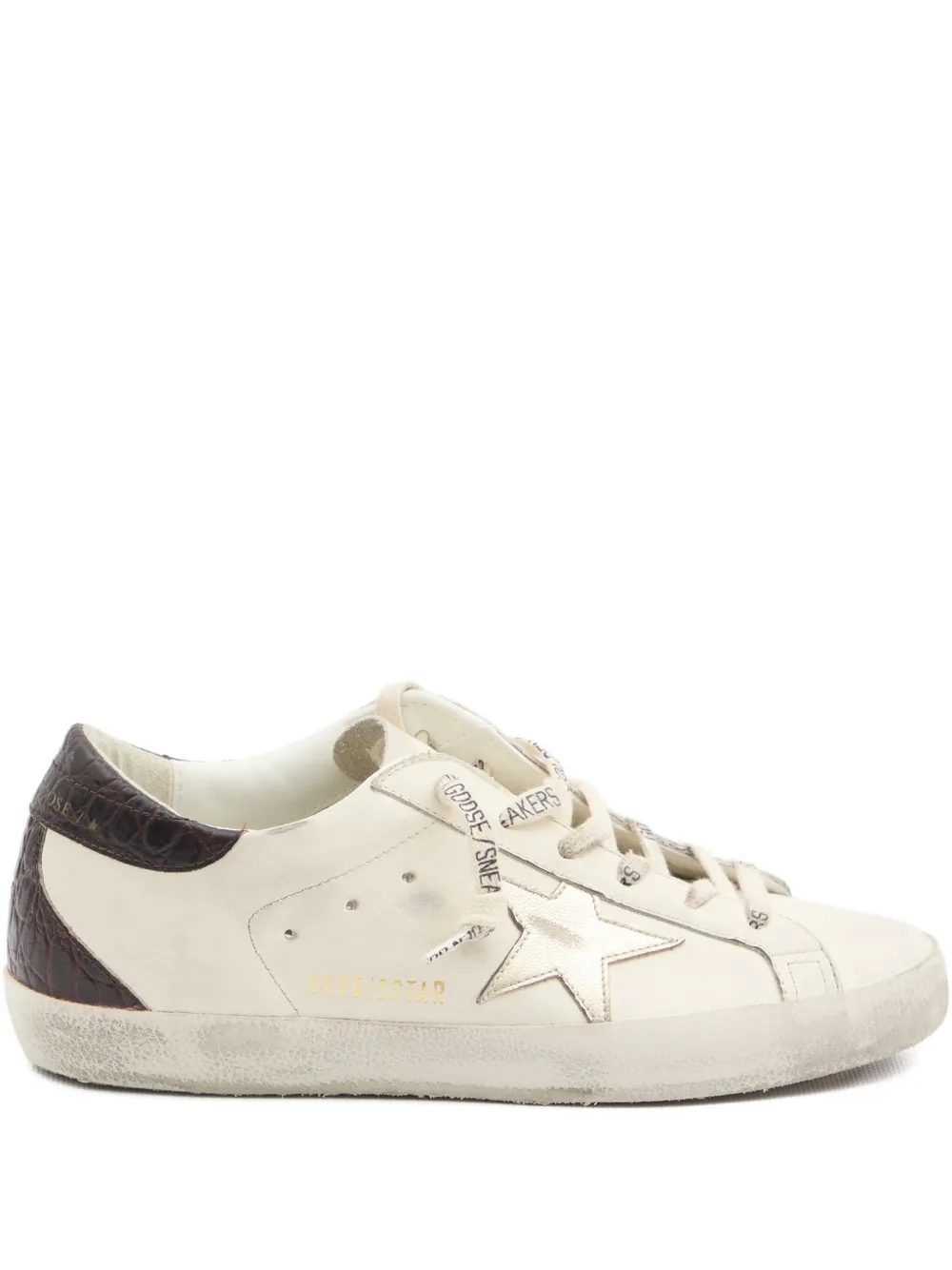 Golden Goose Super-Star crocodile-effect sneakers Neutrals
