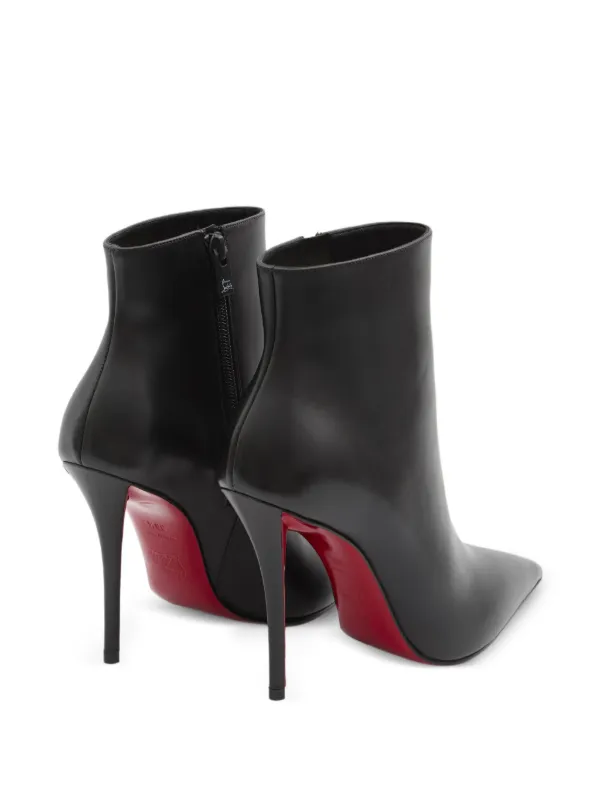 Christian Louboutin｜Miss Z 100mm ブラックレザーブーツ Christian Louboutin Miss Z 100mm ポインテッドトゥ ブーツ