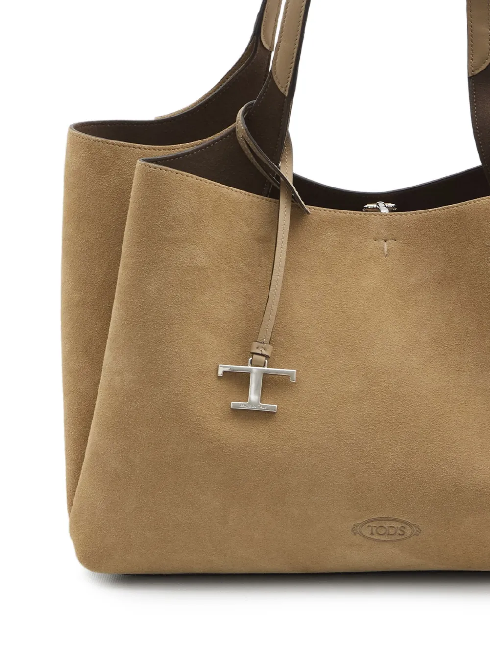 Tod's Suède leren shopper Beige