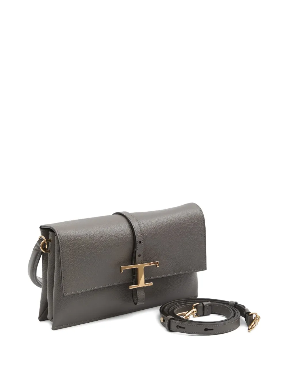 Tod's T Timeless flap shoulder bag - Grijs