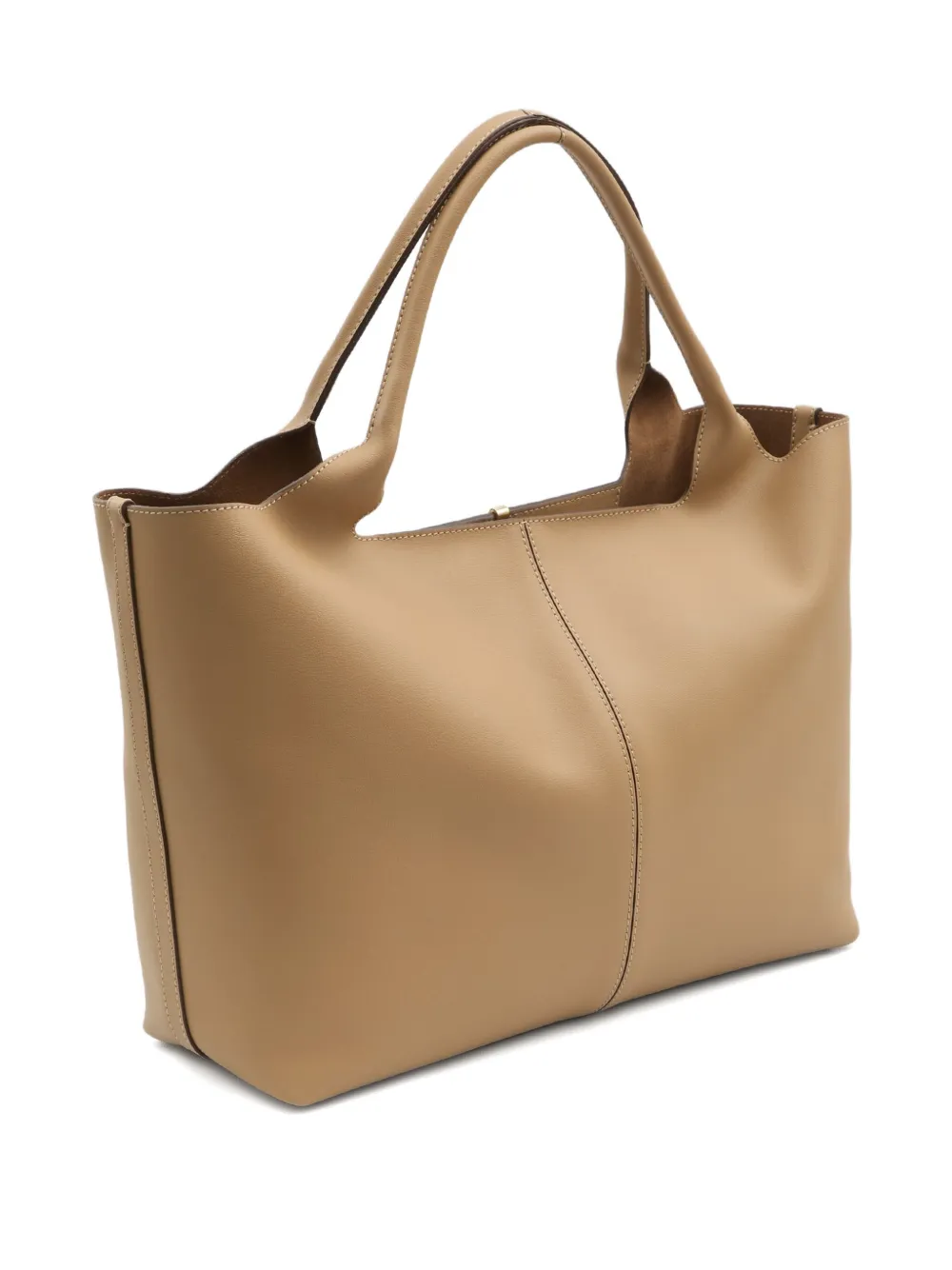 Tod's medium top-handle gold-bar tote bag - Beige