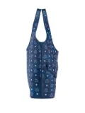 MCM large Leni signature Visetos canvas tote bag - Blue