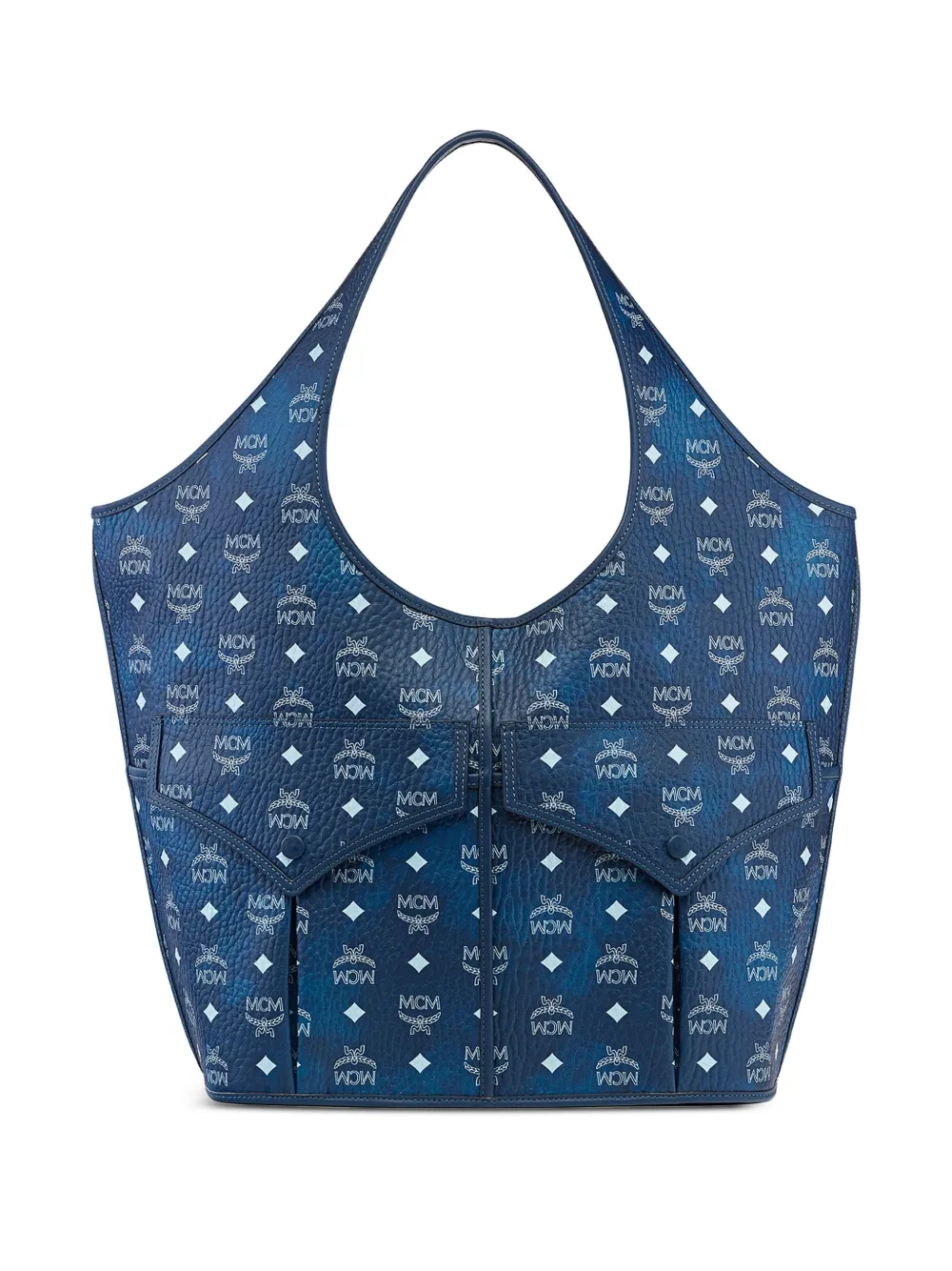large Leni signature Visetos canvas tote bag