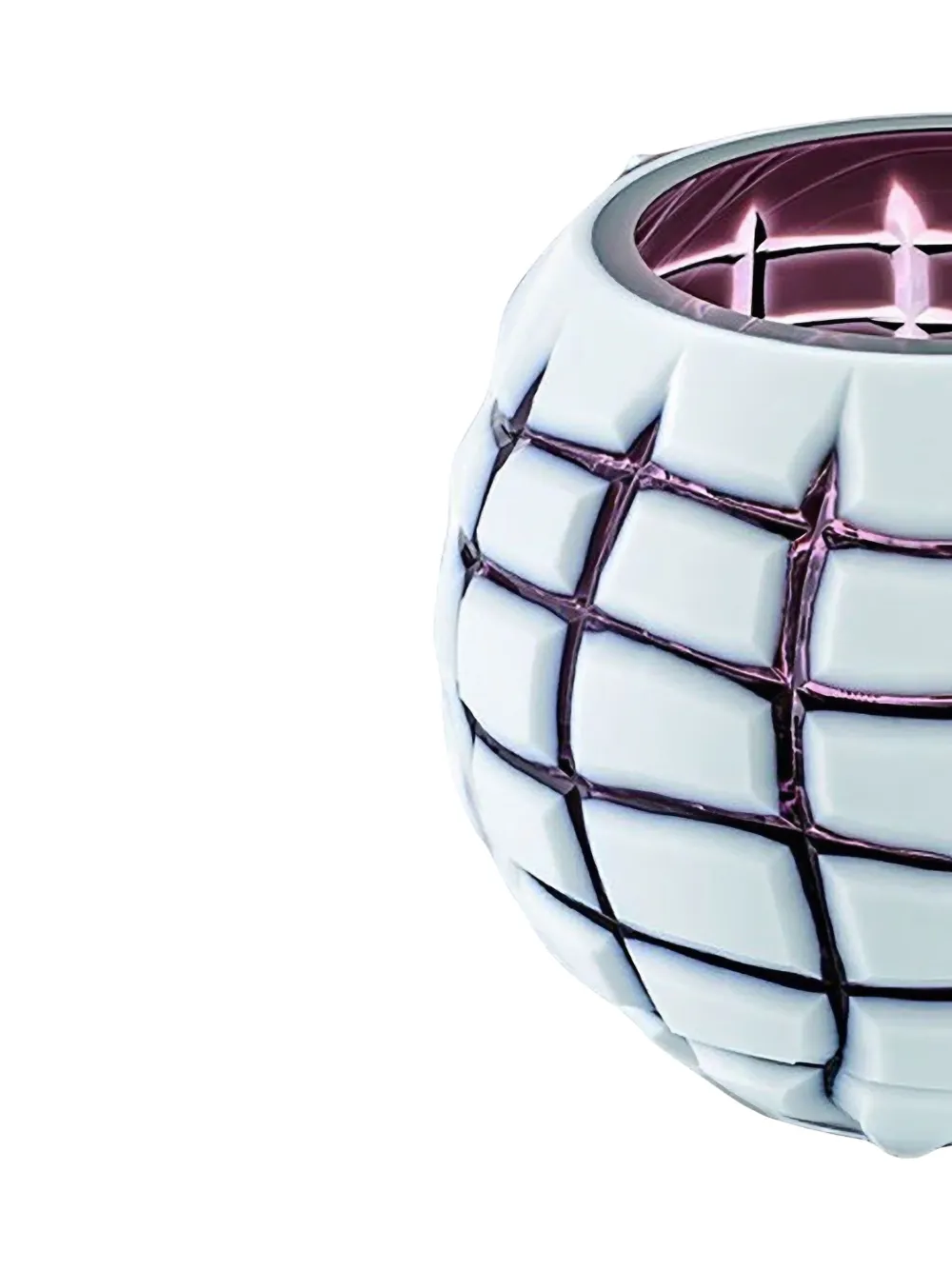 IVV geometric-patterned glass vase (22cm) - Blauw