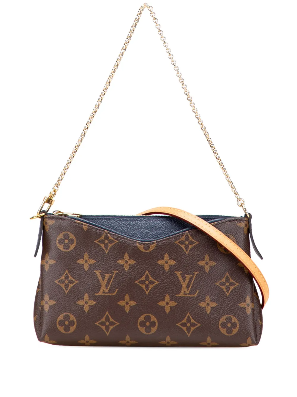 Louis Vuitton Pre-Owned 2018 モノグラム パラス クラッチ サッチェルバッグ - ブラウン Louis Vuitton Pre-Owned 2018 モノグラム パラス クラッチ サッチェルバッグ - ブラウン