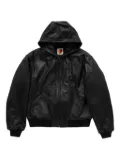 Sky High Farm zip-up leather hoodie - Black