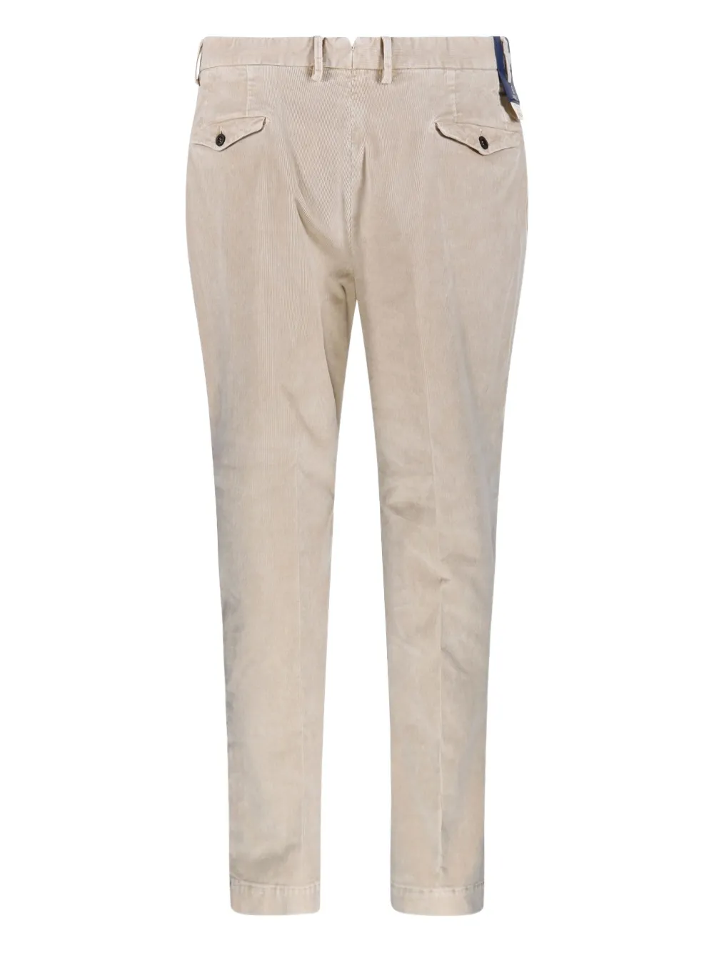 Santaniello Pleated Corduroy Trousers In Neutral