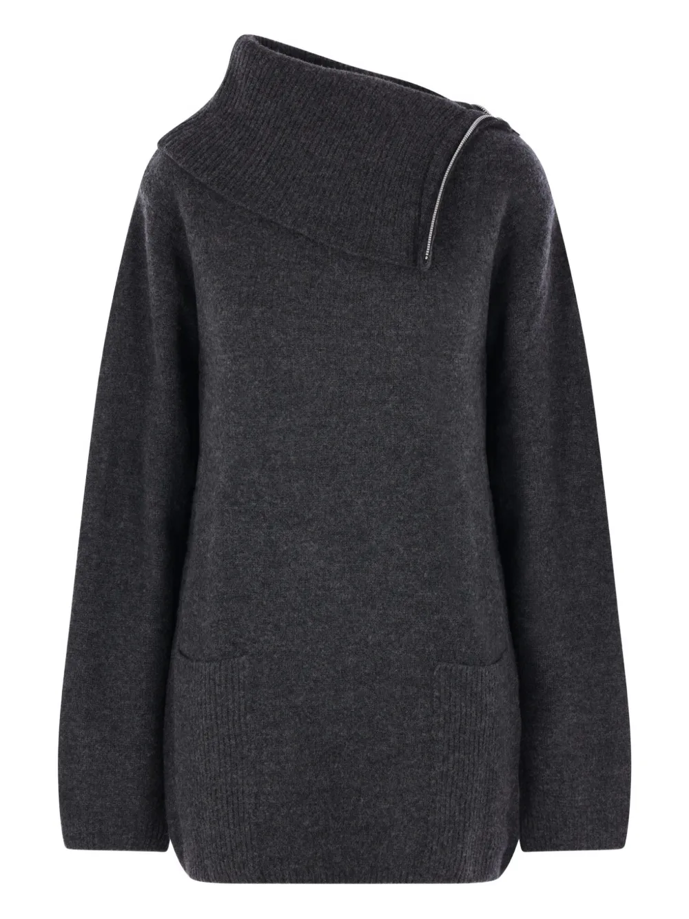 Yohji Yamamoto zip-detail sweater - Grigio