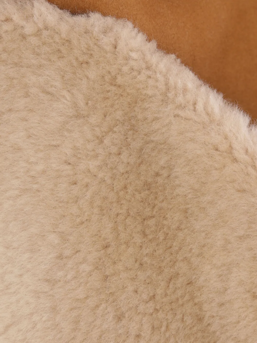 Sacai Toggle Mouton Coat In Brown