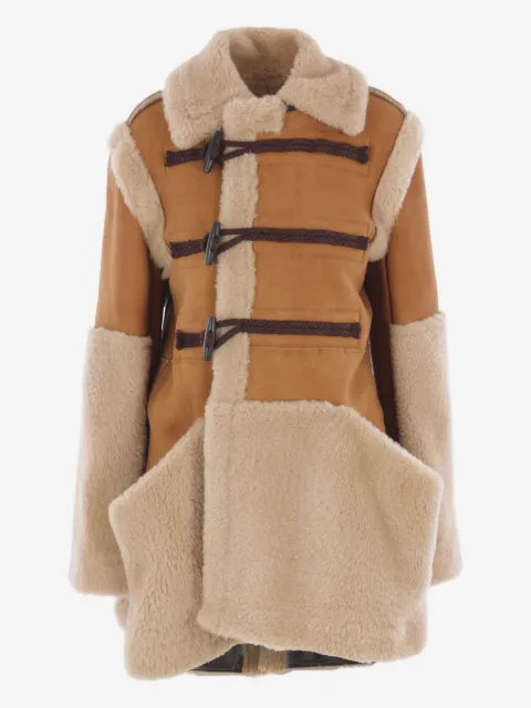 sacai toggle mouton coat