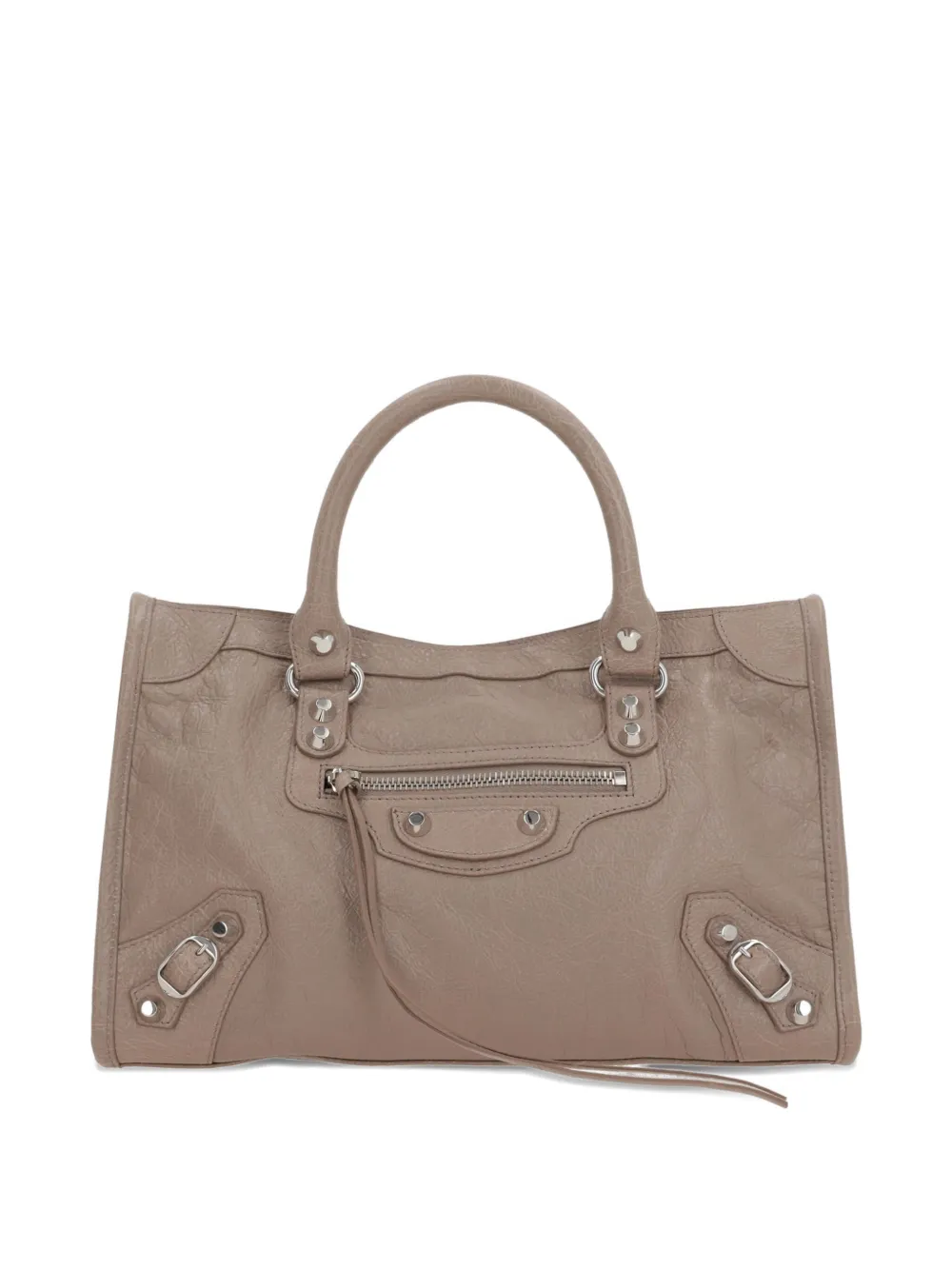 Balenciaga Le City leather studded handbag | Neutrals | Image 1