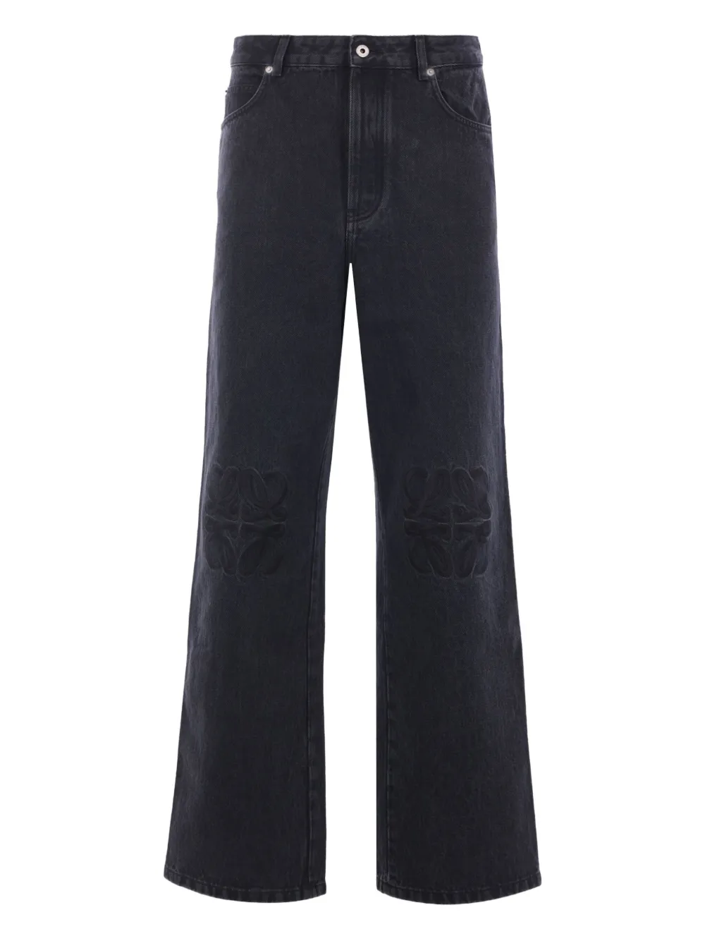 Anagram embroidered jeans