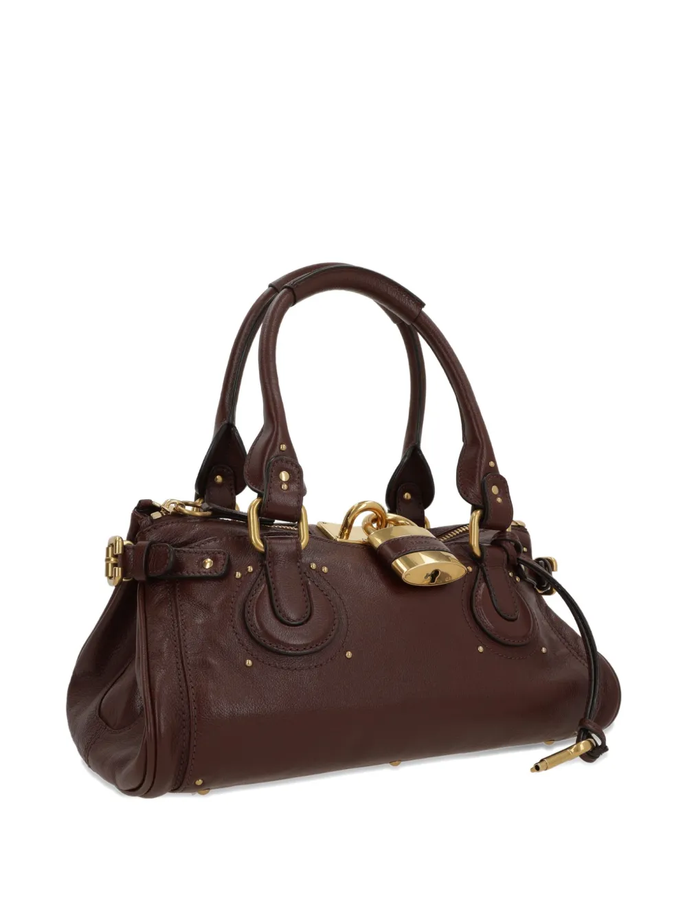 Chloé Paddington Small Leather Shoulder Bag In Brown