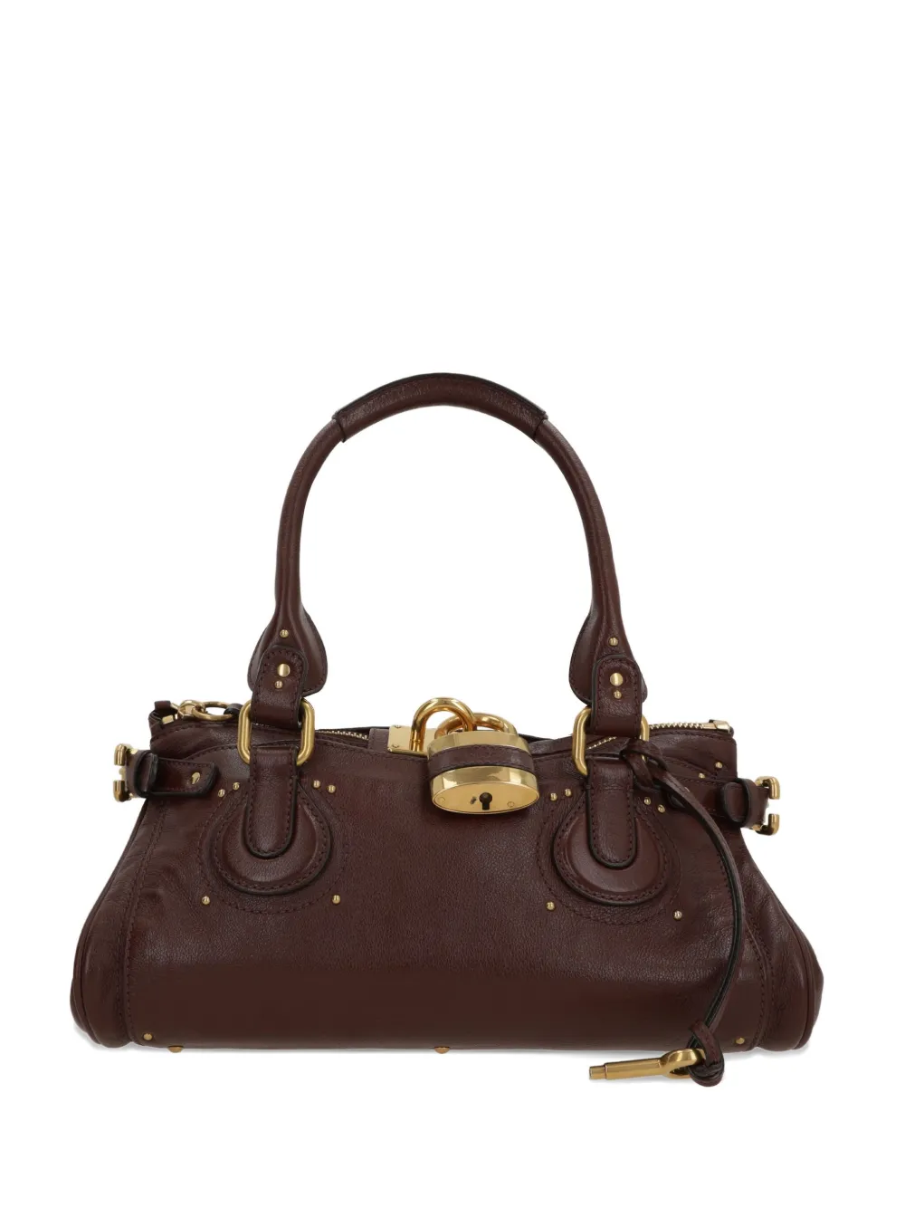 Chloé Paddington Small Leather Shoulder Bag In Brown