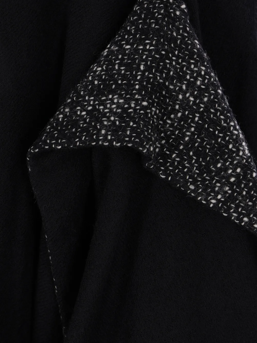Yohji Yamamoto Rok met ruches en vlakken Zwart