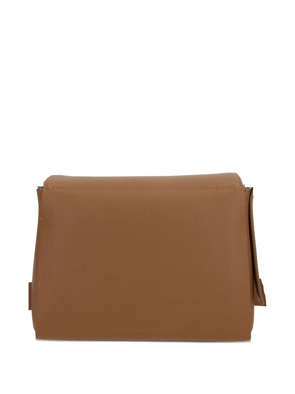 Jil Sander logo-stamp leather shoulder bag - Bruin